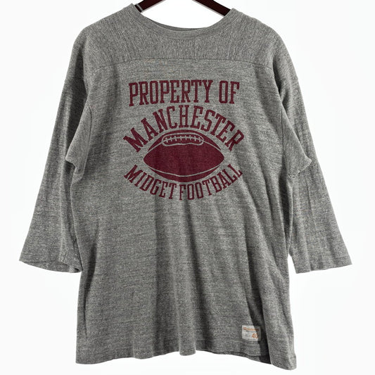 【中古品】【メンズ】 WAREHOUSE ウエアハウス FOOTBALL 34 TEE フットボール 34 Tシャツ 長袖 トップス 145-260807-sa-10-tei サイズ：40 カラー：グレー 万代Net店