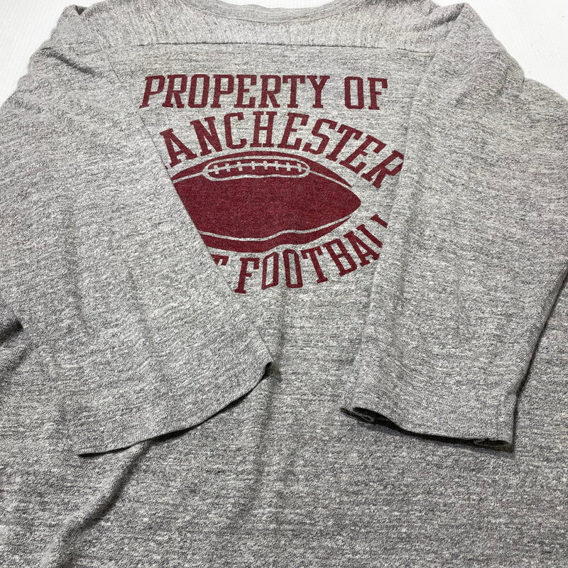 【中古品】【メンズ】 WAREHOUSE ウエアハウス FOOTBALL 34 TEE フットボール 34 Tシャツ 長袖 トップス 145-260807-sa-10-tei サイズ：40 カラー：グレー 万代Net店