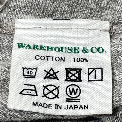 【中古品】【メンズ】 WAREHOUSE ウエアハウス FOOTBALL 34 TEE フットボール 34 Tシャツ 長袖 トップス 145-260807-sa-10-tei サイズ：40 カラー：グレー 万代Net店