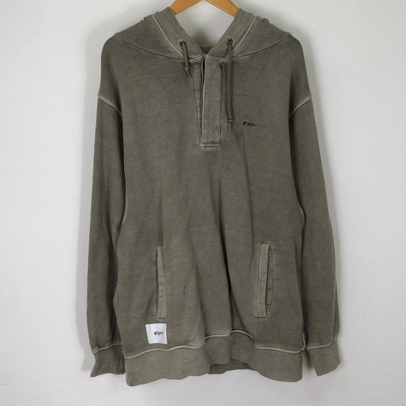 【中古品】【メンズ】 WTAPS ダブルタップス 20AW SIGN HOODED 202ATDT-CSM29 サイン フーデッド 長袖 トップス プルオーバーパーカー 142-251116-ks-10-tei サイズ：01 カラー：グレー 万代Net店
