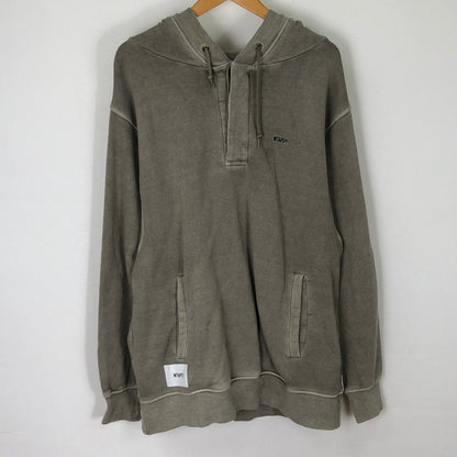 【中古品】【メンズ】 WTAPS ダブルタップス 20AW SIGN HOODED 202ATDT-CSM29 サイン フーデッド 長袖 トップス プルオーバーパーカー 142-251116-ks-10-tei サイズ：01 カラー：グレー 万代Net店