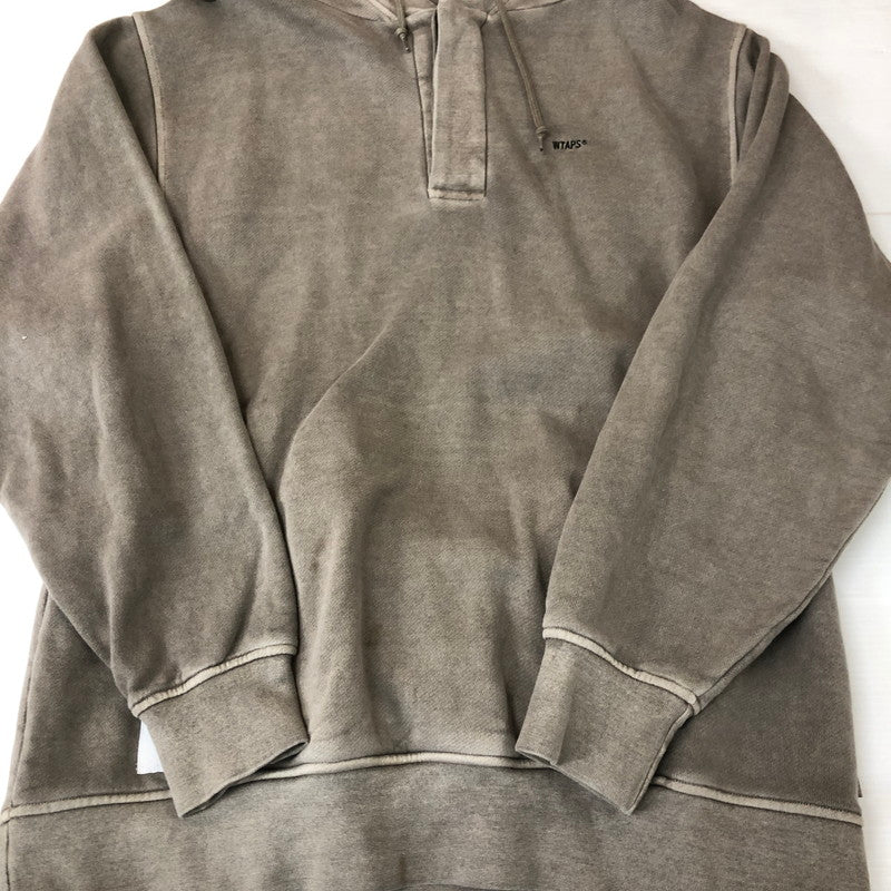 【中古品】【メンズ】 WTAPS ダブルタップス 20AW SIGN HOODED 202ATDT-CSM29 サイン フーデッド 長袖 トップス プルオーバーパーカー 142-251116-ks-10-tei サイズ：01 カラー：グレー 万代Net店