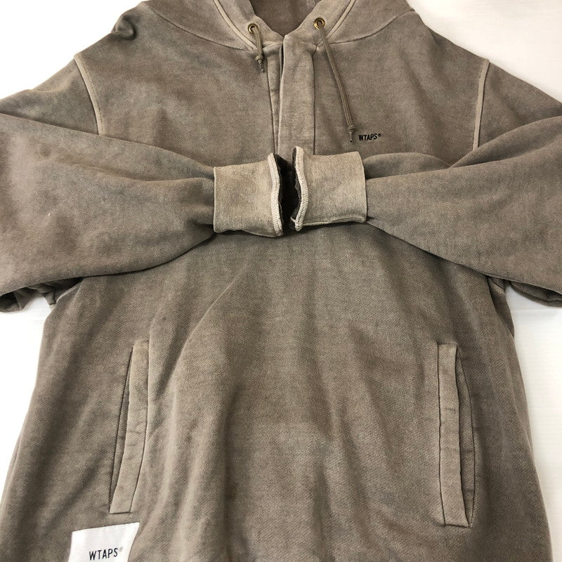 【中古品】【メンズ】 WTAPS ダブルタップス 20AW SIGN HOODED 202ATDT-CSM29 サイン フーデッド 長袖 トップス プルオーバーパーカー 142-251116-ks-10-tei サイズ：01 カラー：グレー 万代Net店