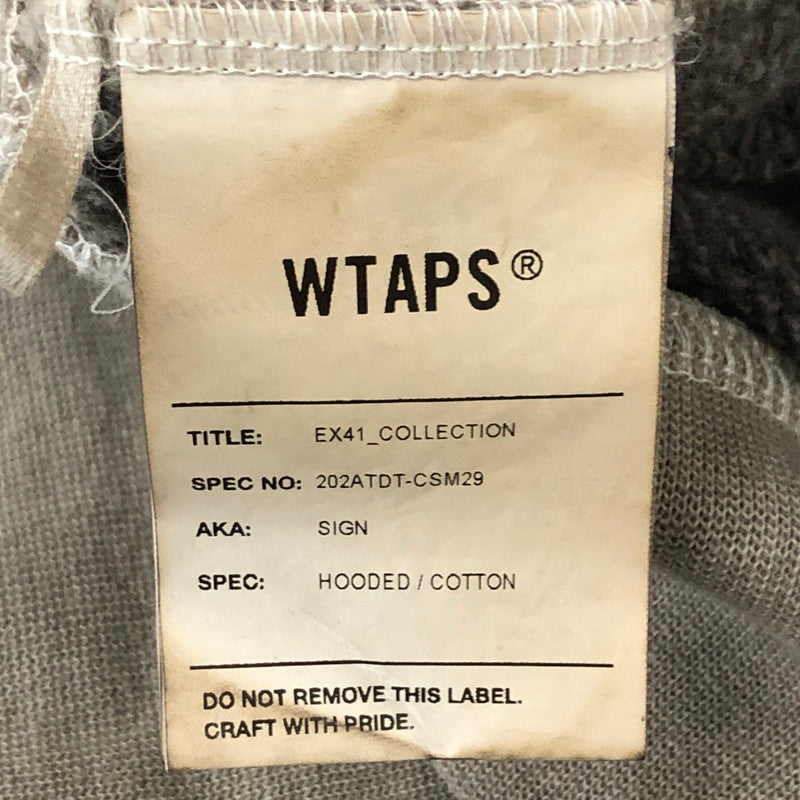 【中古品】【メンズ】 WTAPS ダブルタップス 20AW SIGN HOODED 202ATDT-CSM29 サイン フーデッド 長袖 トップス プルオーバーパーカー 142-251116-ks-10-tei サイズ：01 カラー：グレー 万代Net店
