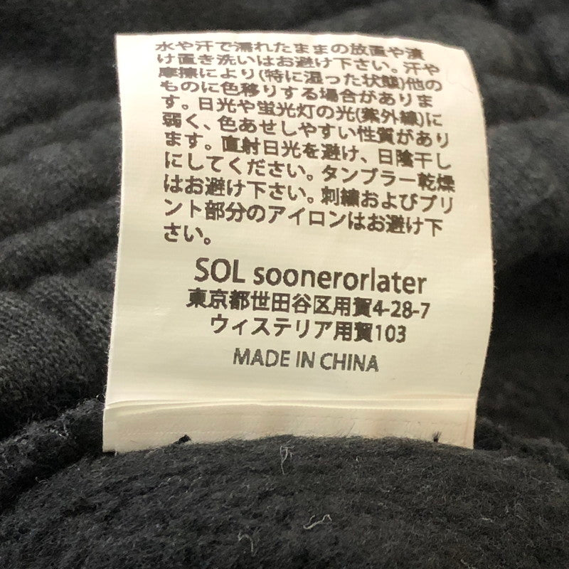 【中古品】【メンズ】 SOL SOONERORLATER ソル スーナーオアレイター APPLE SWEATPANTS アップル スウェット パンツ ボトムス 151-251116-ks-21-tei サイズ：L カラー：ブラック 万代Net店