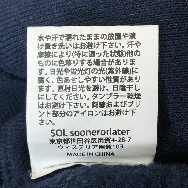 【中古品】【メンズ】 SOL SOONERORLATER ソル スーナーオアレイター 25AW SHAKY THAI LOGO HOODIE シェイキー タイ ロゴ フーディー 140-251116-ks-05-fuzh サイズ：M カラー：ネイビー 万代Net店