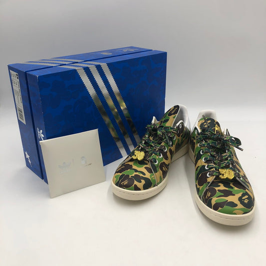 【中古品】【メンズ】 adidas アディダス × A BATHING APE アベイシングエイプ 別注 コラボ STANSIMTH BAPE IG8949 スタンスミス ベイプ スニーカー 靴 161-251217-ks-12-tei カラー：ABCカモ 万代Net店