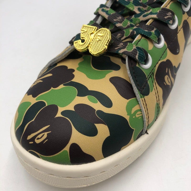 【中古品】【メンズ】 adidas アディダス × A BATHING APE アベイシングエイプ 別注 コラボ STANSIMTH BAPE IG8949 スタンスミス ベイプ スニーカー 靴 161-251217-ks-12-tei カラー：ABCカモ 万代Net店