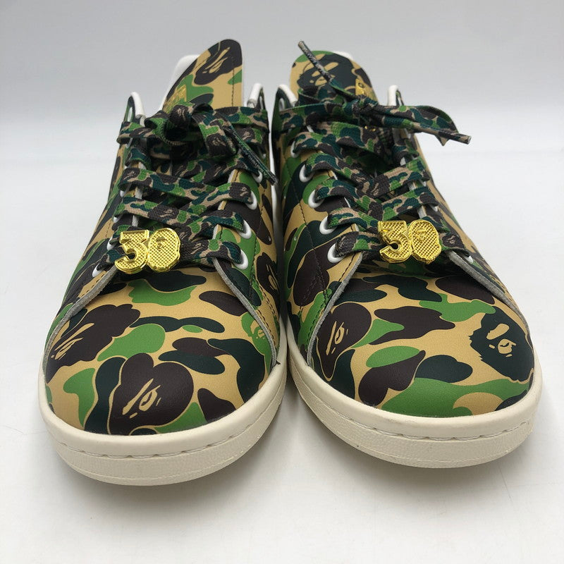 【中古品】【メンズ】 adidas アディダス × A BATHING APE アベイシングエイプ 別注 コラボ STANSIMTH BAPE IG8949 スタンスミス ベイプ スニーカー 靴 161-251217-ks-12-tei カラー：ABCカモ 万代Net店