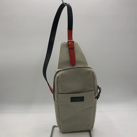 【中古品】【メンズ】 Paul Smith ポール・スミス COLORED TIP CANVAS BODY BAG カラード チップ キャンバス ボディバッグ カバン 188-251118-yy-06-tei カラー：ベージュ 万代Net店
