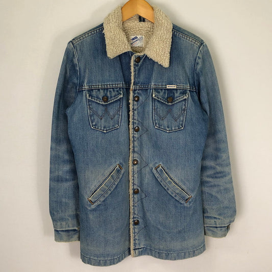 【現状渡し品】【メンズ】 Wrangler ラングラー 70～80's DENIM BOA LUNCH COAT VINTAGE 70～80年代 デニム ボア ランチ コート アウター ヴィンテージ 145-251118-ks-11-tei サイズ：不明 カラー：インディゴ 万代Net店
