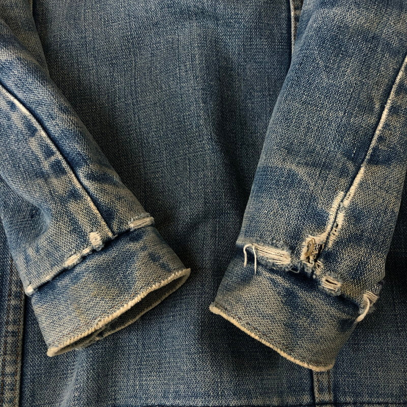 【現状渡し品】【メンズ】 Wrangler ラングラー 70～80's DENIM BOA LUNCH COAT VINTAGE 70～80年代 デニム ボア ランチ コート アウター ヴィンテージ 145-251118-ks-11-tei サイズ：不明 カラー：インディゴ 万代Net店