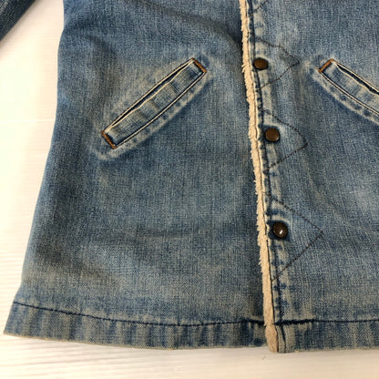 【現状渡し品】【メンズ】 Wrangler ラングラー 70～80's DENIM BOA LUNCH COAT VINTAGE 70～80年代 デニム ボア ランチ コート アウター ヴィンテージ 145-251118-ks-11-tei サイズ：不明 カラー：インディゴ 万代Net店