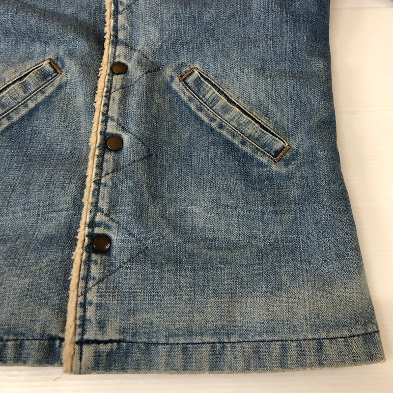 【現状渡し品】【メンズ】 Wrangler ラングラー 70～80's DENIM BOA LUNCH COAT VINTAGE 70～80年代 デニム ボア ランチ コート アウター ヴィンテージ 145-251118-ks-11-tei サイズ：不明 カラー：インディゴ 万代Net店