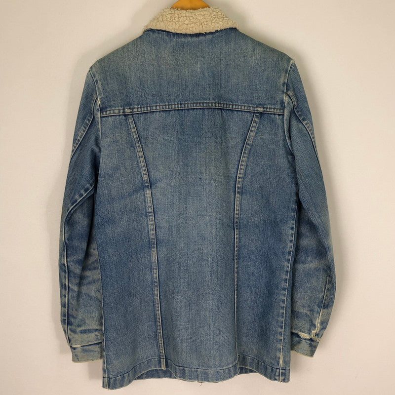 【現状渡し品】【メンズ】 Wrangler ラングラー 70～80's DENIM BOA LUNCH COAT VINTAGE 70～80年代 デニム ボア ランチ コート アウター ヴィンテージ 145-251118-ks-11-tei サイズ：不明 カラー：インディゴ 万代Net店
