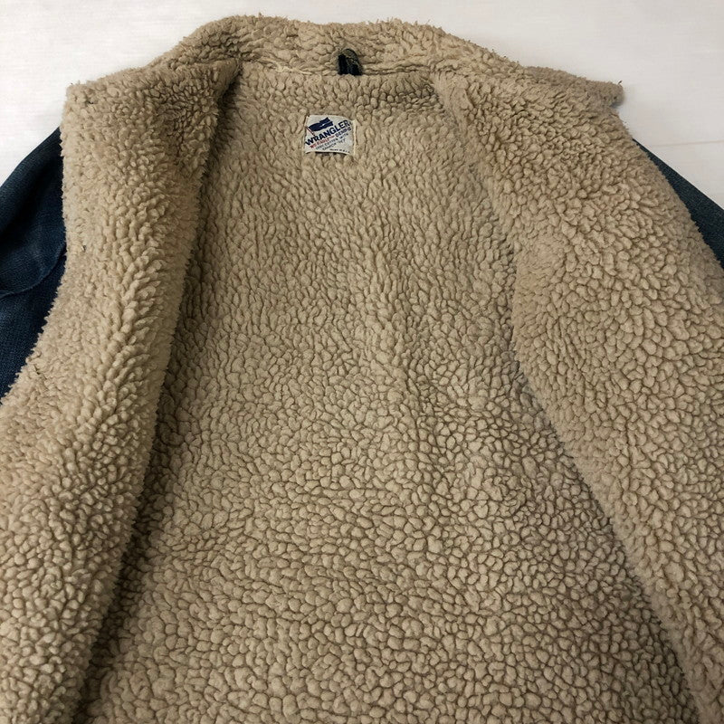 【現状渡し品】【メンズ】 Wrangler ラングラー 70～80's DENIM BOA LUNCH COAT VINTAGE 70～80年代 デニム ボア ランチ コート アウター ヴィンテージ 145-251118-ks-11-tei サイズ：不明 カラー：インディゴ 万代Net店