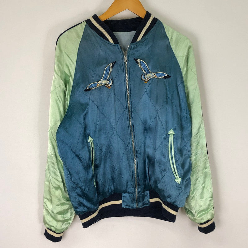 【現状渡し品】【メンズ】 BGCO 90's CALIFORNIA WEST COAST REVERSIBLE JACKET 90年代 カルフォルニア ウエストコート リバーシブル ジャケット ライトアウター スカジャン 145-251118-ks-13-tei サイズ：M カラー：ブルー 万代Net店