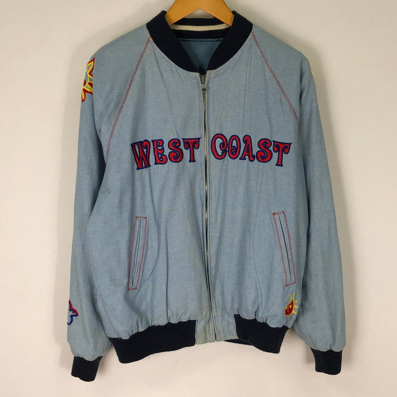 【現状渡し品】【メンズ】 BGCO 90's CALIFORNIA WEST COAST REVERSIBLE JACKET 90年代 カルフォルニア ウエストコート リバーシブル ジャケット ライトアウター スカジャン 145-251118-ks-13-tei サイズ：M カラー：ブルー 万代Net店