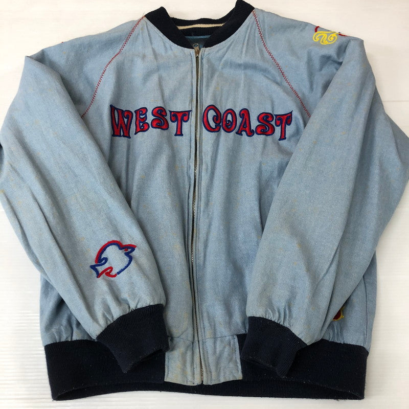 【現状渡し品】【メンズ】 BGCO 90's CALIFORNIA WEST COAST REVERSIBLE JACKET 90年代 カルフォルニア ウエストコート リバーシブル ジャケット ライトアウター スカジャン 145-251118-ks-13-tei サイズ：M カラー：ブルー 万代Net店