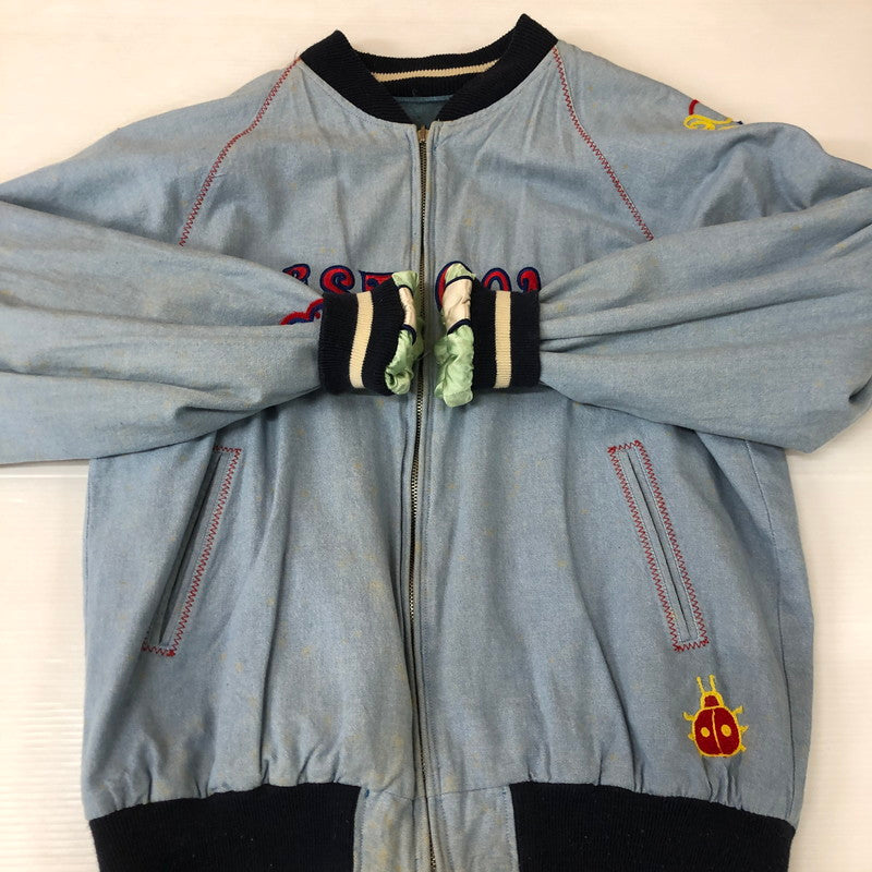 【現状渡し品】【メンズ】 BGCO 90's CALIFORNIA WEST COAST REVERSIBLE JACKET 90年代 カルフォルニア ウエストコート リバーシブル ジャケット ライトアウター スカジャン 145-251118-ks-13-tei サイズ：M カラー：ブルー 万代Net店