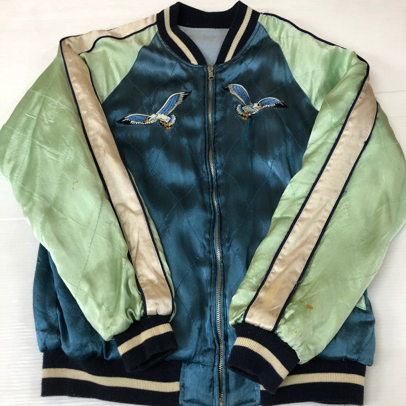 【現状渡し品】【メンズ】 BGCO 90's CALIFORNIA WEST COAST REVERSIBLE JACKET 90年代 カルフォルニア ウエストコート リバーシブル ジャケット ライトアウター スカジャン 145-251118-ks-13-tei サイズ：M カラー：ブルー 万代Net店