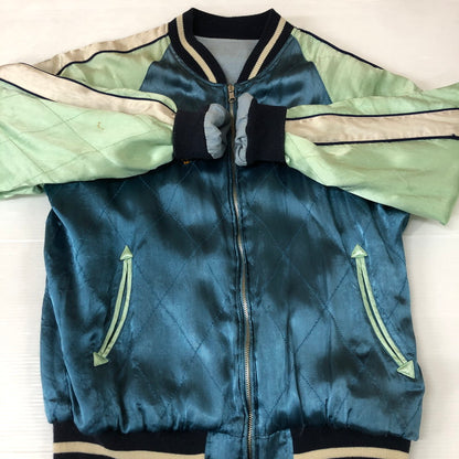 【現状渡し品】【メンズ】 BGCO 90's CALIFORNIA WEST COAST REVERSIBLE JACKET 90年代 カルフォルニア ウエストコート リバーシブル ジャケット ライトアウター スカジャン 145-251118-ks-13-tei サイズ：M カラー：ブルー 万代Net店