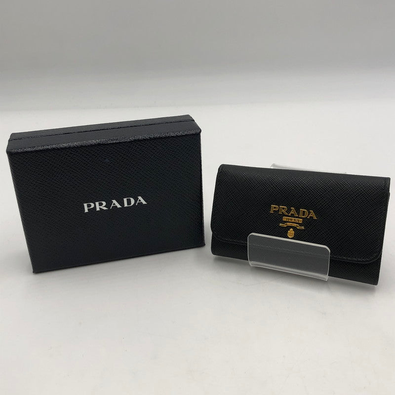 【中古品】【メンズ/レディース】 PRADA プラダ サフィアーノレザー 6連キーケース 1PG222 財布 キーケース 181-251123-yy-09-tei カラー：ブラック 万代Net店