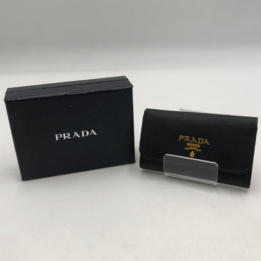 【中古品】【メンズ/レディース】 PRADA プラダ サフィアーノレザー 6連キーケース 1PG222 財布 キーケース 181-251123-yy-09-tei カラー：ブラック 万代Net店