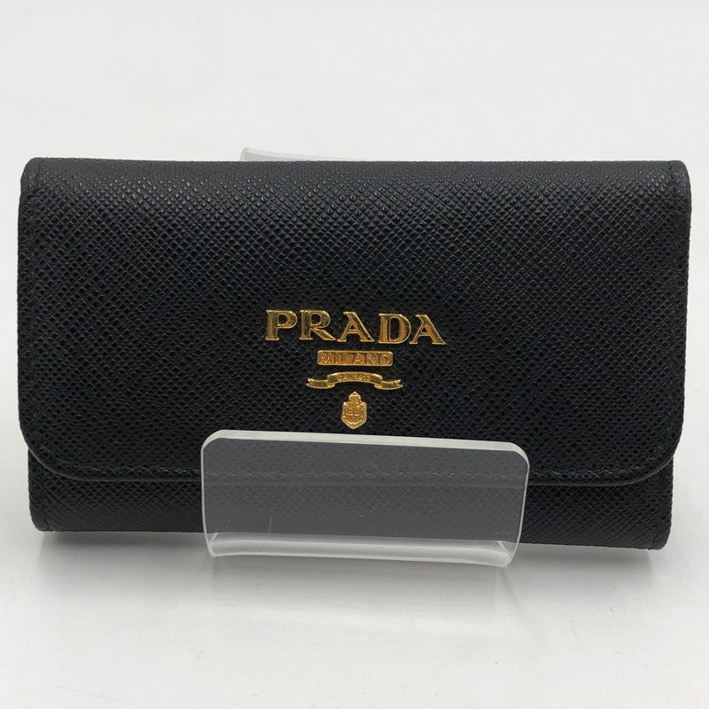 【中古品】【メンズ/レディース】 PRADA プラダ サフィアーノレザー 6連キーケース 1PG222 財布 キーケース 181-251123-yy-09-tei カラー：ブラック 万代Net店