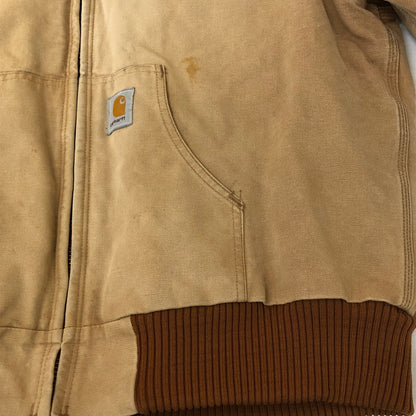 【現状渡し品】【メンズ】 Carhartt カーハート ACTIVE JACKET J04 アクティブジャケット ライトアウター USA製 145-251124-yy-12-tei サイズ：XL カラー：ベージュ 万代Net店