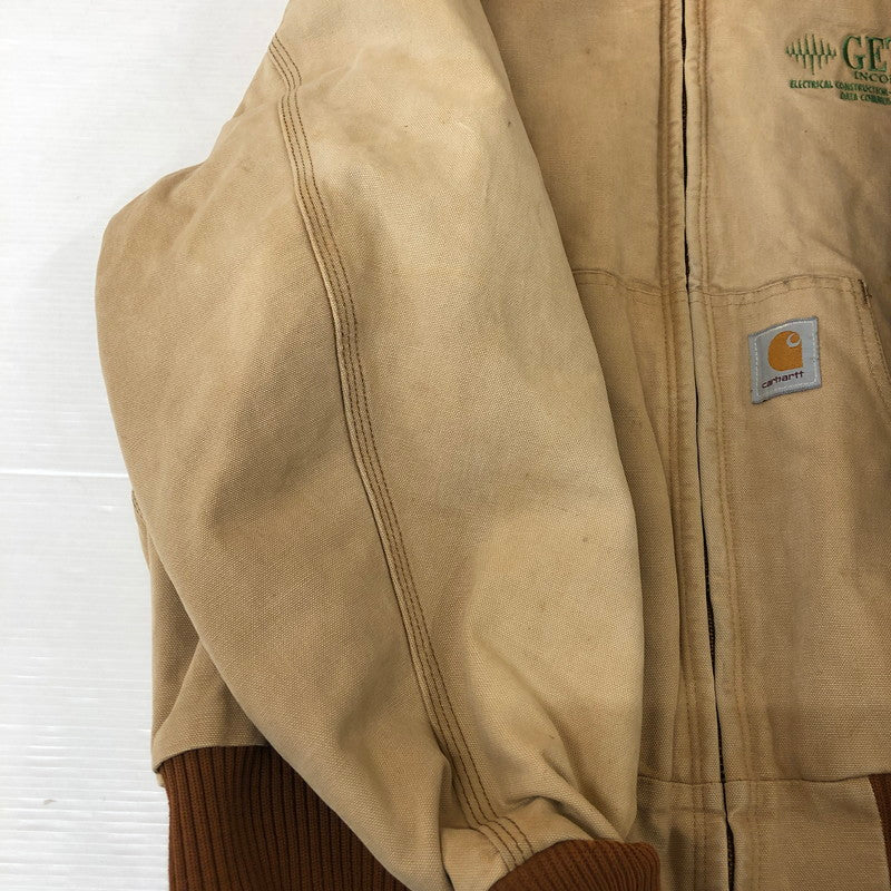【現状渡し品】【メンズ】 Carhartt カーハート ACTIVE JACKET J04 アクティブジャケット ライトアウター USA製 145-251124-yy-12-tei サイズ：XL カラー：ベージュ 万代Net店