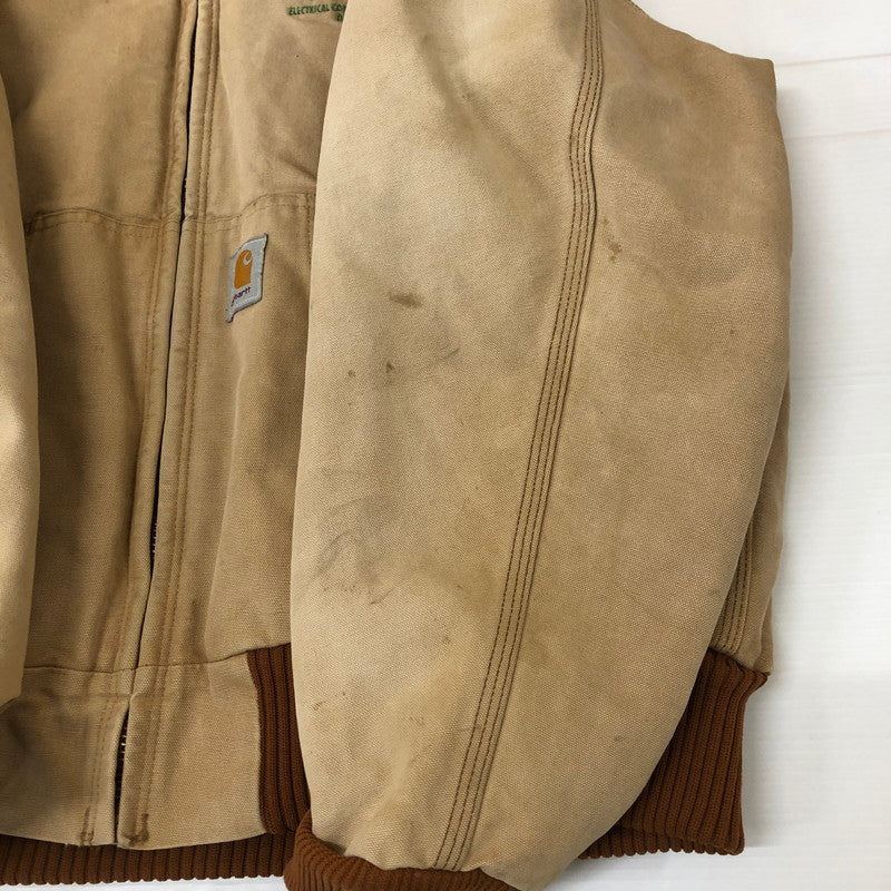 【現状渡し品】【メンズ】 Carhartt カーハート ACTIVE JACKET J04 アクティブジャケット ライトアウター USA製 145-251124-yy-12-tei サイズ：XL カラー：ベージュ 万代Net店
