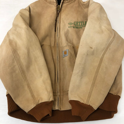 【現状渡し品】【メンズ】 Carhartt カーハート ACTIVE JACKET J04 アクティブジャケット ライトアウター USA製 145-251124-yy-12-tei サイズ：XL カラー：ベージュ 万代Net店