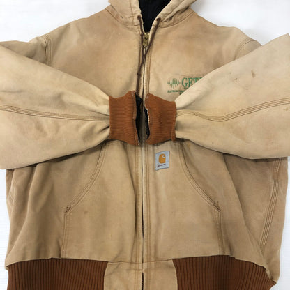【現状渡し品】【メンズ】 Carhartt カーハート ACTIVE JACKET J04 アクティブジャケット ライトアウター USA製 145-251124-yy-12-tei サイズ：XL カラー：ベージュ 万代Net店