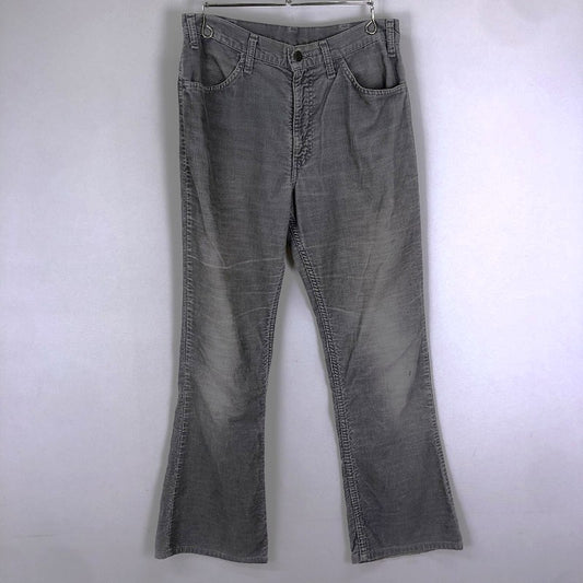 【現状渡し品】【メンズ】 Levi's リーバイス 80's FLARED CORDUROY PANTS VINTAGE 646-1555 80年代 フレアカット コーデュロイパンツ ボトムス ヴィンテージ 156-251124-ts-26-tei サイズ：W31L36 カラー：グレー 万代Net店