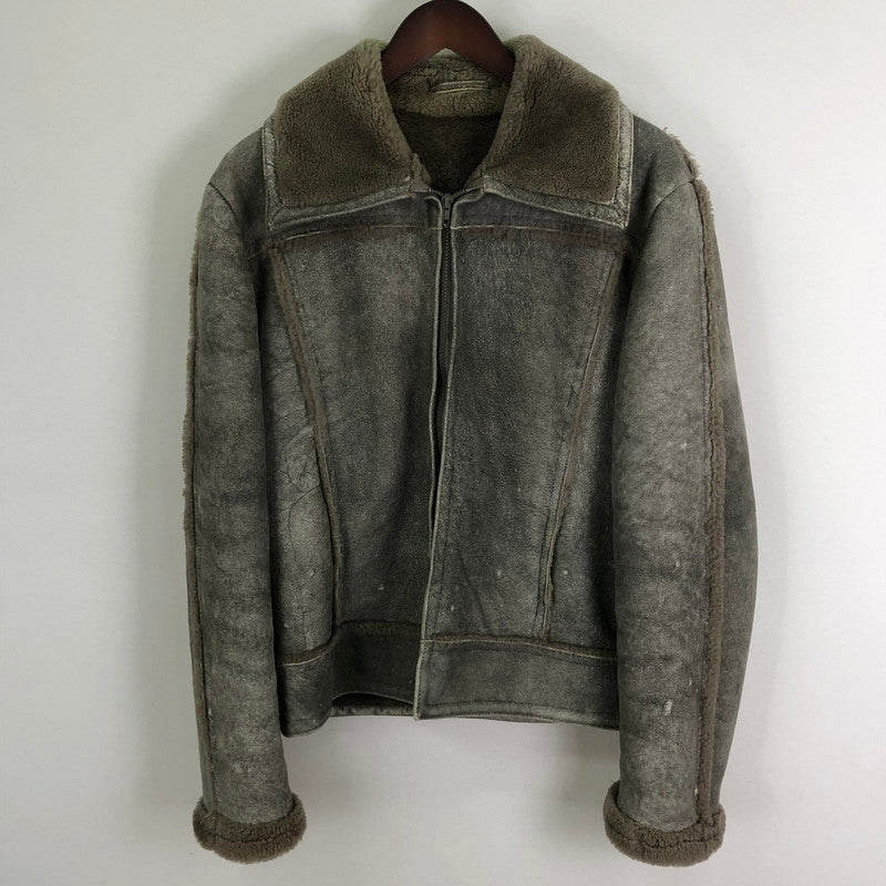 【現状渡し品】【メンズ】 SAWYER OF NAPA ソーヤーオブナパ 60~70's MOUTON JACKET VINTAGE 60~70年代 ムートンジャケット アウター ヴィンテージ USA製 145-251124-yy-13-tei サイズ：38 カラー：グレー 万代Net店