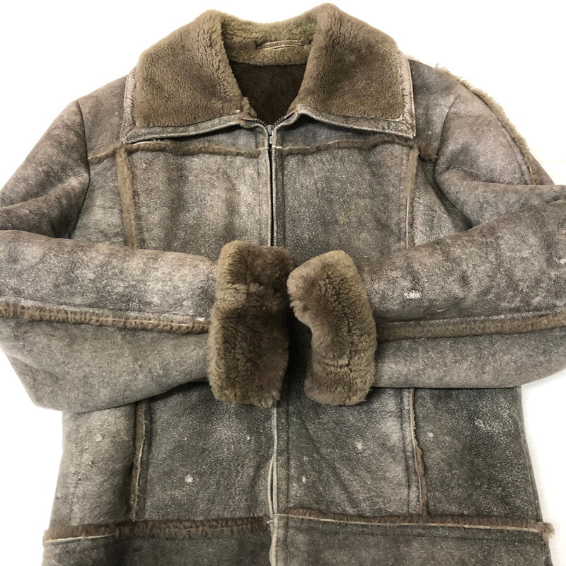 【現状渡し品】【メンズ】 SAWYER OF NAPA ソーヤーオブナパ 60~70's MOUTON JACKET VINTAGE 60~70年代 ムートンジャケット アウター ヴィンテージ USA製 145-251124-yy-13-tei サイズ：38 カラー：グレー 万代Net店