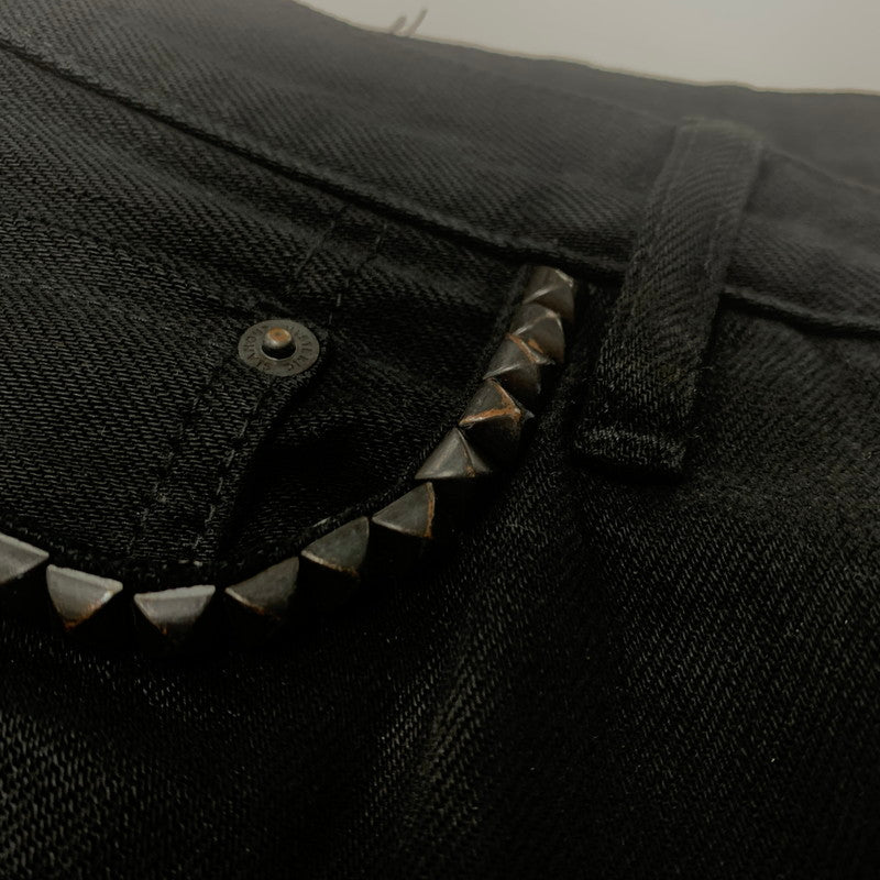 【中古品】【メンズ】 HYSTERIC GLAMOUR ヒステリックグラマー STUDDED DENIM PANTS 0243AP16 スタッズ デニムパンツ ボトムス 151-251124-ts-22-tei サイズ：30 カラー：ブラック 万代Net店