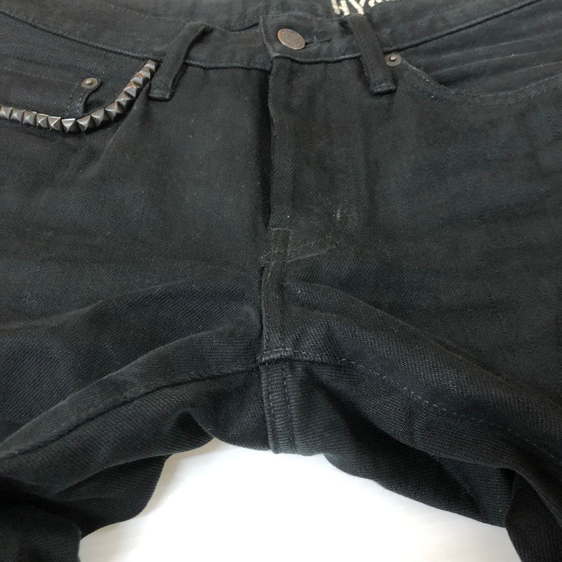【中古品】【メンズ】 HYSTERIC GLAMOUR ヒステリックグラマー STUDDED DENIM PANTS 0243AP16 スタッズ デニムパンツ ボトムス 151-251124-ts-22-tei サイズ：30 カラー：ブラック 万代Net店