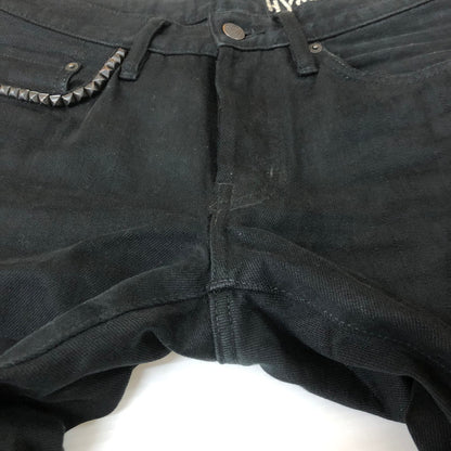 【中古品】【メンズ】 HYSTERIC GLAMOUR ヒステリックグラマー STUDDED DENIM PANTS 0243AP16 スタッズ デニムパンツ ボトムス 151-251124-ts-22-tei サイズ：30 カラー：ブラック 万代Net店