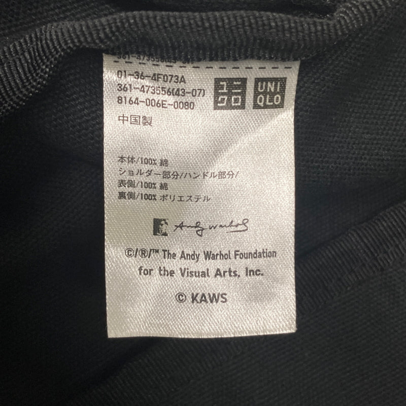 【中古品】【メンズ/レディース】 KAWS カウズ ×ANDY WARHOL アンディ・ウォーホル トートバッグ カバン 188-260822-AS-6-hon カラー：ブラック 万代Net店