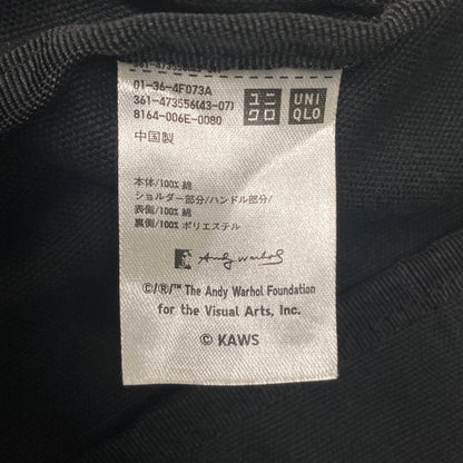 【中古品】【メンズ/レディース】 KAWS カウズ ×ANDY WARHOL アンディ・ウォーホル トートバッグ カバン 188-260822-AS-6-hon カラー：ブラック 万代Net店
