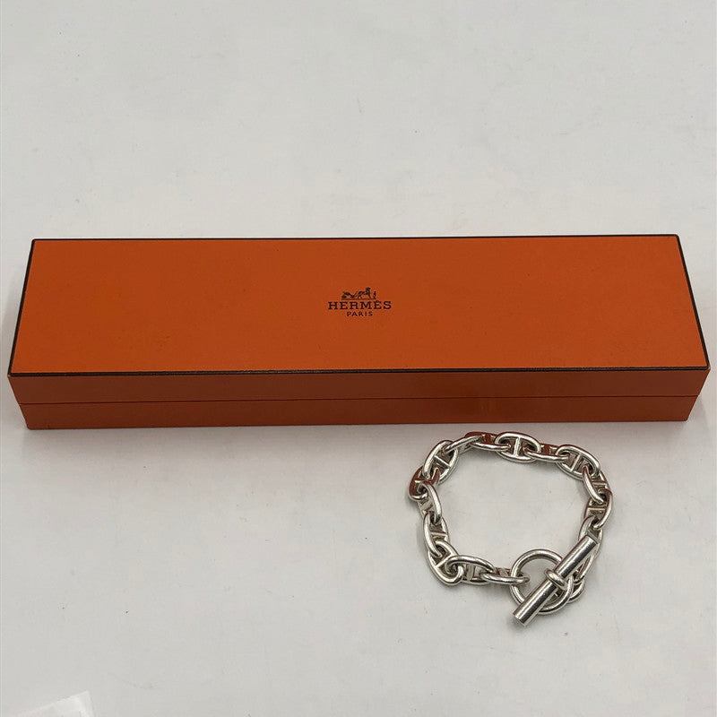 【中古品】【メンズ/レディース】 HERMES エルメス SILVER シェーヌダンクル ブレスレット MM アクセサリー 16コマ 182-251123-yy-08-tei サイズ：MM カラー：シルバー 万代Net店