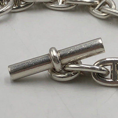 【中古品】【メンズ/レディース】 HERMES エルメス SILVER シェーヌダンクル ブレスレット MM アクセサリー 16コマ 182-251123-yy-08-tei サイズ：MM カラー：シルバー 万代Net店