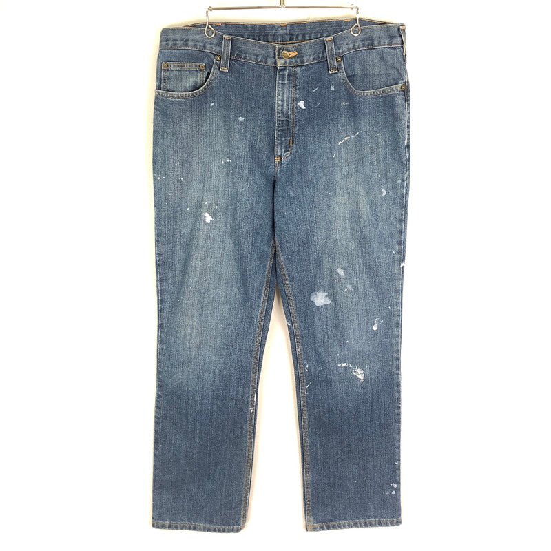 【中古品】【メンズ】 Carhartt カーハート TRADITIONAL FIT HAND PAINTED DENIM PANTS 101496-420 トラディショナル フィット ハンドペイント デニムパンツ ボトムス ジーンズ 156-251122-yy-11-tei サイズ：38 カラー：インディゴ 万代Net店
