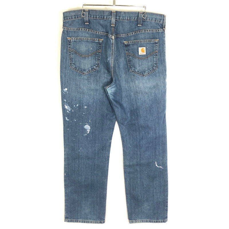 【中古品】【メンズ】 Carhartt カーハート TRADITIONAL FIT HAND PAINTED DENIM PANTS 101496-420 トラディショナル フィット ハンドペイント デニムパンツ ボトムス ジーンズ 156-251122-yy-11-tei サイズ：38 カラー：インディゴ 万代Net店