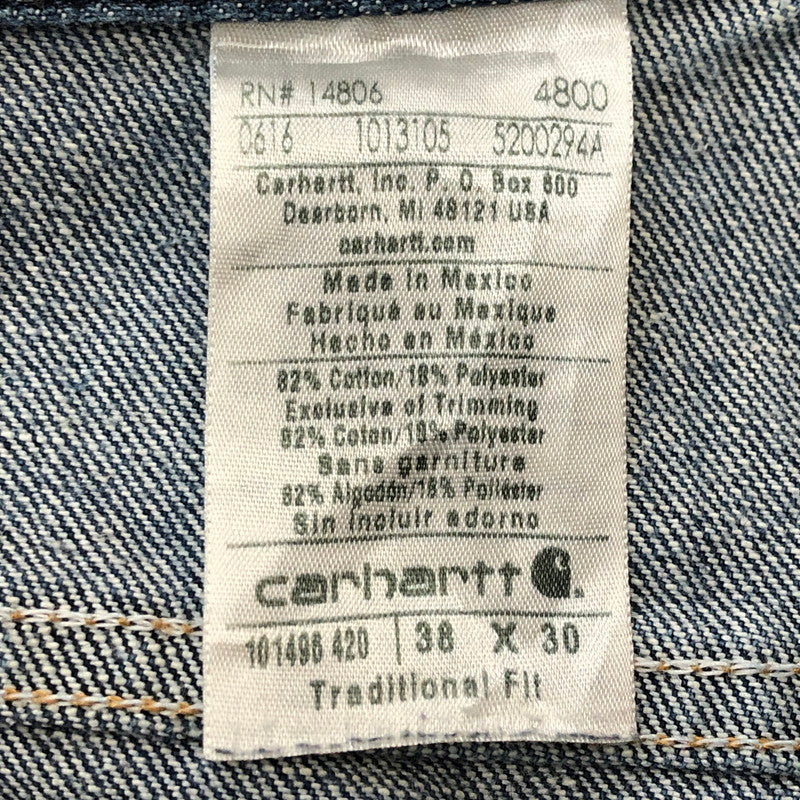 【中古品】【メンズ】 Carhartt カーハート TRADITIONAL FIT HAND PAINTED DENIM PANTS 101496-420 トラディショナル フィット ハンドペイント デニムパンツ ボトムス ジーンズ 156-251122-yy-11-tei サイズ：38 カラー：インディゴ 万代Net店