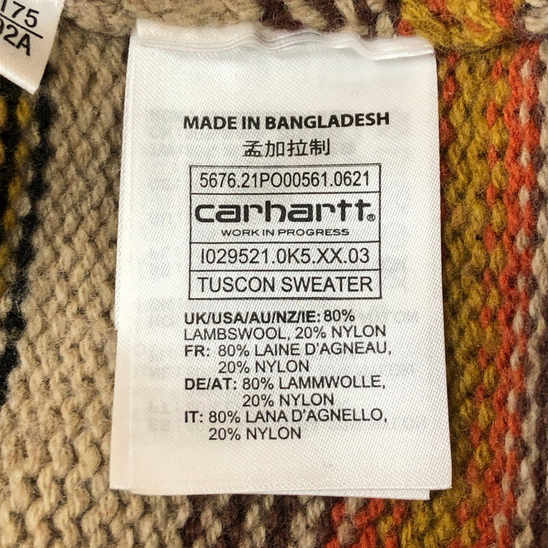 【中古品】【メンズ】 Carhartt WIP カーハート ワークインプログレス TUSCON SWEATER I029521 ツーソン セーター 長袖 トップス ニット 145-251122-yy-05-tei サイズ：M カラー：オレンジ 万代Net店