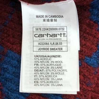 【中古品】【メンズ】 Carhartt WIP カーハート ワークインプログレス JOYRIDE SWEATER A222064 ジョイライド セーター トップス ニット 145-251124-yy-16-tei サイズ：M カラー：ボルドー/ブルー 万代Net店