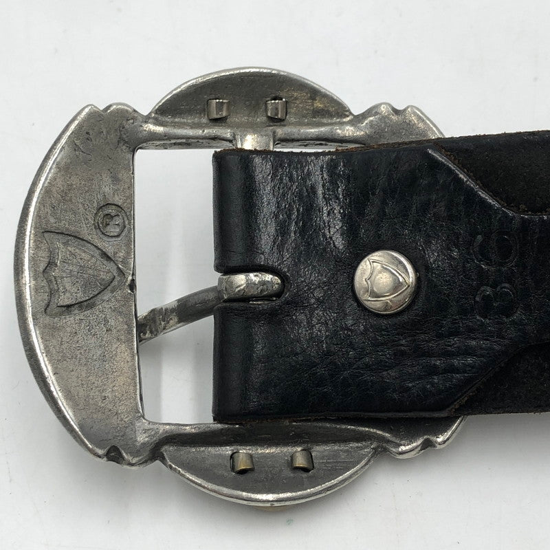 【中古品】【メンズ】 HTC エイチティーシー COLOR STONE FLOWER STUDS LEATHER BELT カラーストーン フラワー スタッズ レザーベルト 服飾雑貨 アクセサリー 205-251123-yy-06-tei カラー：ブラック 万代Net店